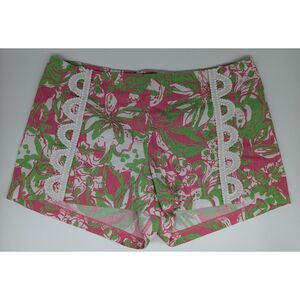 Lilly Pulitzer Liza size 4 Shorts Forgot My Trunks Elephants Hotty‎ Pink 76447